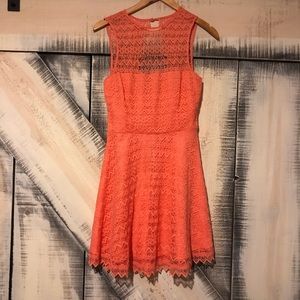 Orange lace dress